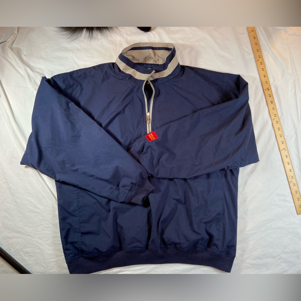 Gear For Sports Blue and Beige Jacket Quarter Zip Sizze XL Water Resistent